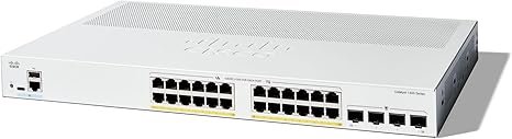 C1300-24P-4G Cisco Catalyst Managed Switch, 24 Port GE, PoE, 4x1GE SFP