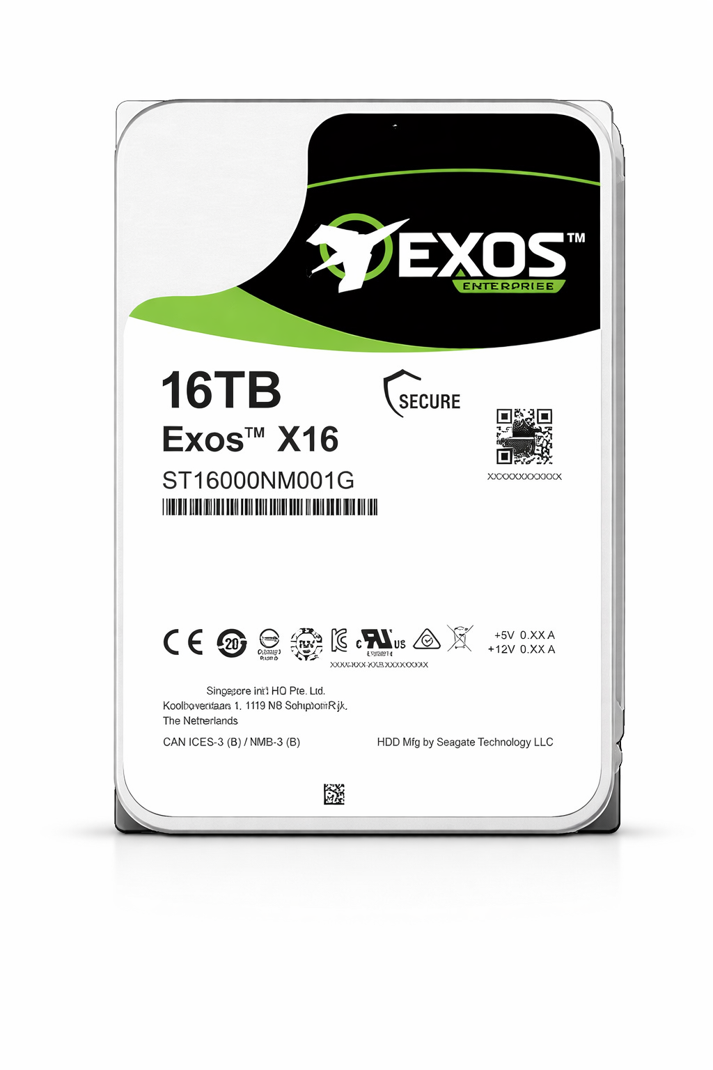 ST16000NM001G 16TB HDD Exos X16 7200 RPM 512e/4Kn SATA 6Gb/s 256MB Cache