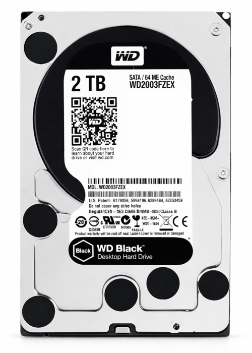 WD2003FZEX Black 2 TB 3.5" SATA 64 MB Cache 7200 RPM Hard Drive